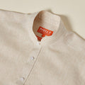 Inserch Linen Banded Collar Short Sleeve Shirt - Upscale Men's Fashion