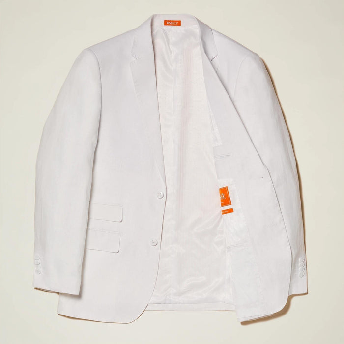 Inserch White Linen 2 PC Suit - Upscale Men's Fashion