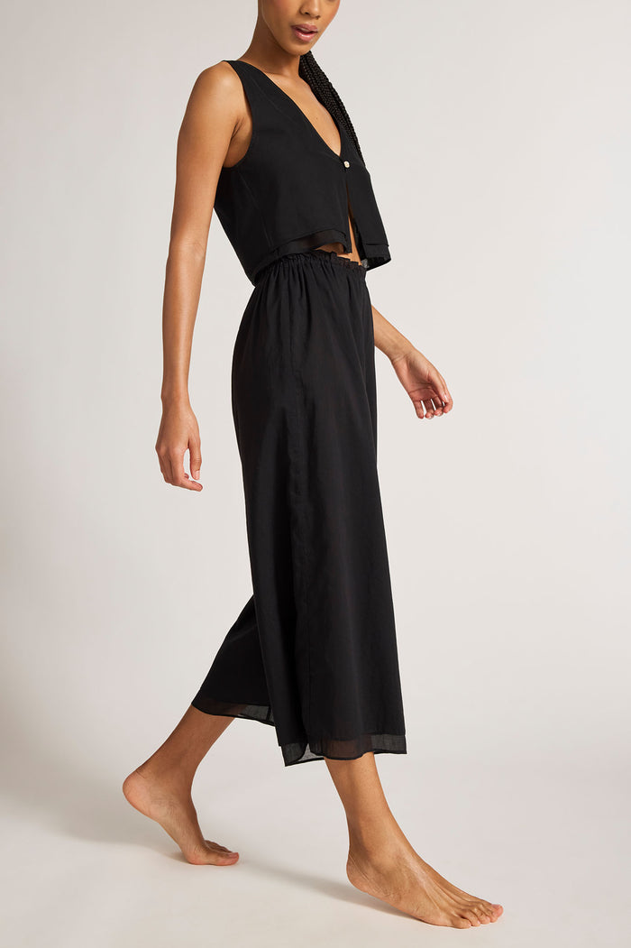 Island Cropped Pant in Black