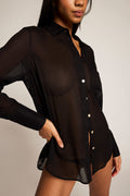 Island Shirt in Black front