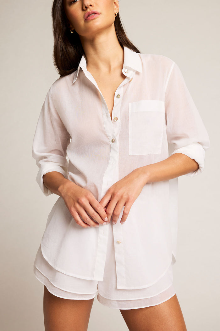 Island Shirt in White front
