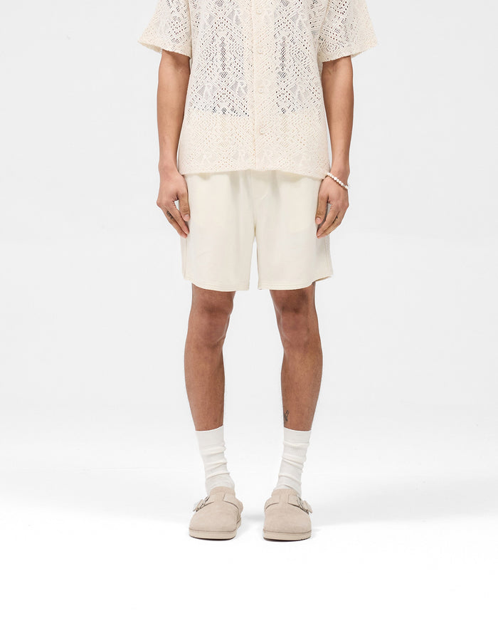 Knitted Panel Short - Antique White
