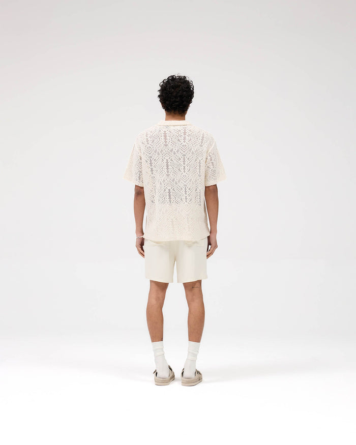 Knitted Panel Short - Antique White