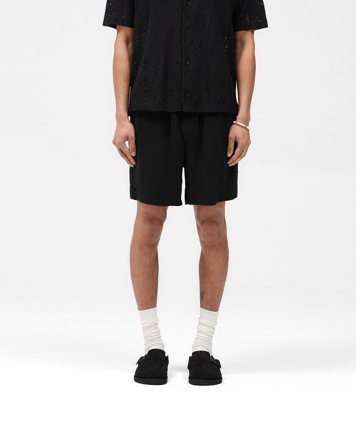 Knitted Panel Short - Black