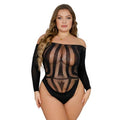 Lace by LJ Plus Size Long Sleeved Cut Out Back Bodysuit from Nice 'n' Naughty