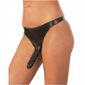 Late X Female Latex Brief w 2 Dildos Black from Nice 'n' Naughty