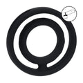 Levelz Classic Grooved Silicone Cock and Bal lRing Black from Nice 'n' Naughty