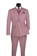 Lilac Slim Fit Stretch Double Breasted 2 Piece Suit - Bellarco Collection - Upscale Men's Fashion