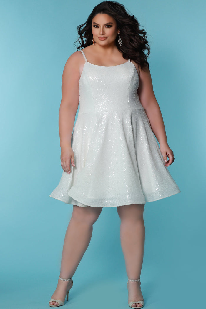 London Short Sequin Bridal Party Dress