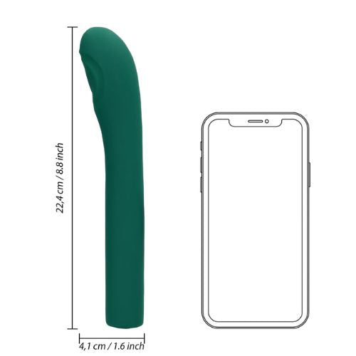Loveline Pulse Wave G-Spot Vibrator Green Crystal from Nice 'n' Naughty