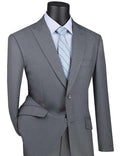 Medium Gray Modern Fit 2 Piece Suit with Peak Lapel – Imperio Collection - Upscale Men's Fashion