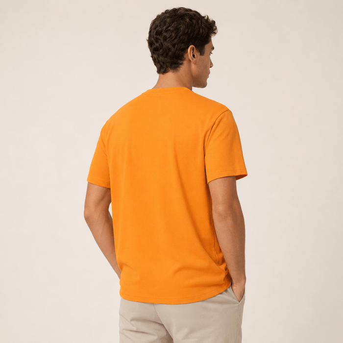 Melon Ribbed Regular Fit Crew Neck T-Shirt - Upscale Men's Fashion
