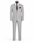 MEN'S 2PC SEERSUCKER MODERN FIT SUIT IN BLACK PINSTRIPE - Upscale Men's Fashion