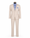 MEN'S 2PC SEERSUCKER MODERN FIT SUIT IN TAN PINSTRIPE - Upscale Men's Fashion