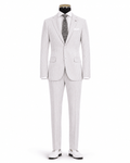 MEN'S 2PC SUMMER SEERSUCKER SLIM FIT SUIT IN TAN PINSTRIPE - Upscale Men's Fashion