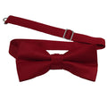 Men's Apple Solid Satin Pre-Tied Bow Tie - Upscale Men's Fashion