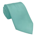 Men's Aquamarine Satin Self-Tie Necktie - Upscale Men's Fashion