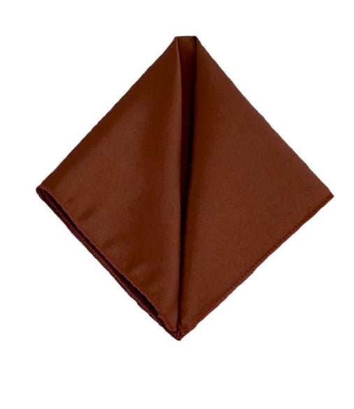 Men's Auburn Solid Satin Pocket Square - Upscale Men's Fashion