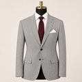 Men's Black Houndstooth Modern Fit 2-Button Blazer - Upscale Men's Fashion