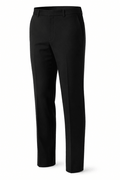 Men's Black Modern Fit Pre-Hemmed Dress Pants - Upscale Men's Fashion