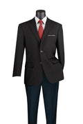 Men’s Black Regular Fit Blazer – Timeless Single-Breasted Design - Upscale Men's Fashion
