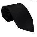 Men's Black Satin Self-Tie Necktie - Upscale Men's Fashion