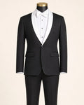 Men's Black Slim Fit 2-Piece Shawl Lapel Tuxedo – Aurelio Collection - Upscale Men's Fashion