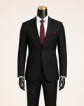 Men's Black Slim Fit Stretch 2-Piece Suit – Valenza Collection - Upscale Men's Fashion
