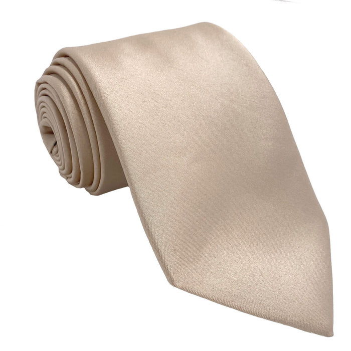 Men's Blush Satin Self-Tie Necktie - Upscale Men's Fashion