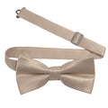 Men's Blush Solid Satin Pre-Tied Bow Tie - Upscale Men's Fashion