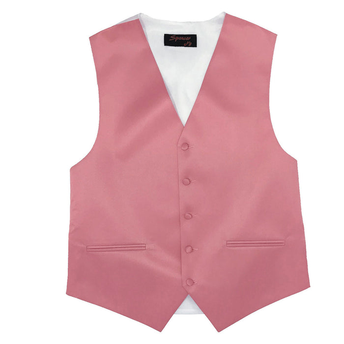 Men’s Bubble Gum Satin Vest - Upscale Men's Fashion