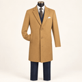 Men's Camel 38" Knee-Length Wool-Blend Topcoat – Nordic Collection - Upscale Men's Fashion