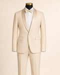 Men's Champagne Beige Slim Fit 2-Piece Shawl Lapel Tuxedo – Aurelio Collection - Upscale Men's Fashion