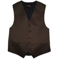 Men’s Chocolate Satin Vest - Upscale Men's Fashion