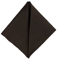 Men's Chocolate Solid Satin Pocket Square - Upscale Men's Fashion