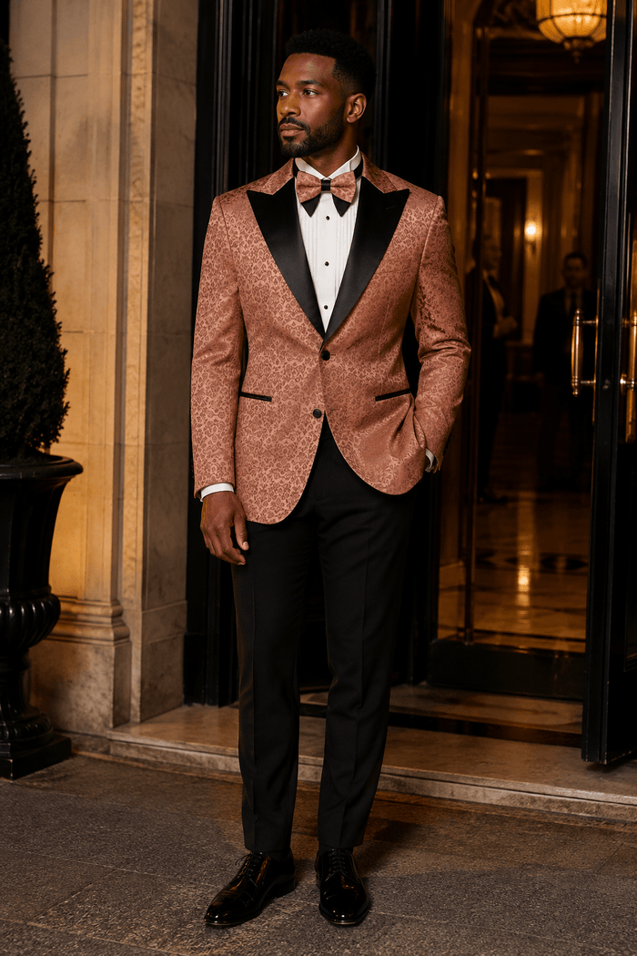 Men's Clay Floral Jacquard Regular Fit Dinner Jacket – Fiorenzo Collection - Upscale Men's Fashion