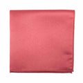 Men's Coral Solid Satin Pocket Square - Upscale Men's Fashion