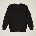 Men’s Cotton-Acrylic Blend V-Neck Long-Sleeve Sweater – Regular Fit - Upscale Men's Fashion