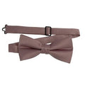 Men's Dark Mauve Solid Satin Pre-Tied Bow Tie - Upscale Men's Fashion