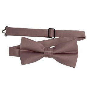 Men's Dark Mauve Solid Satin Pre-Tied Bow Tie - Upscale Men's Fashion