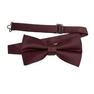 Men's Desert Rose Solid Satin Pre-Tied Bow Tie - Upscale Men's Fashion