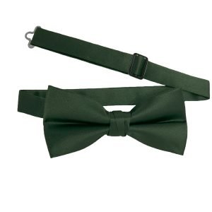 Men's Eucalyptus Solid Satin Pre-Tied Bow Tie - Upscale Men's Fashion