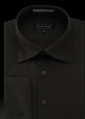 Men's French Cuff Dress Shirt Spread Collar, Black - Upscale Men's Fashion