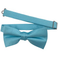 Men's Glacier Solid Satin Pre-Tied Bow Tie - Upscale Men's Fashion