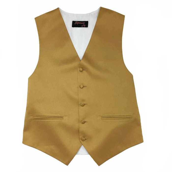 Men’s Gold Satin Vest - Upscale Men's Fashion
