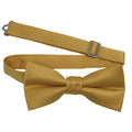 Men's Gold Solid Satin Pre-Tied Bow Tie - Upscale Men's Fashion