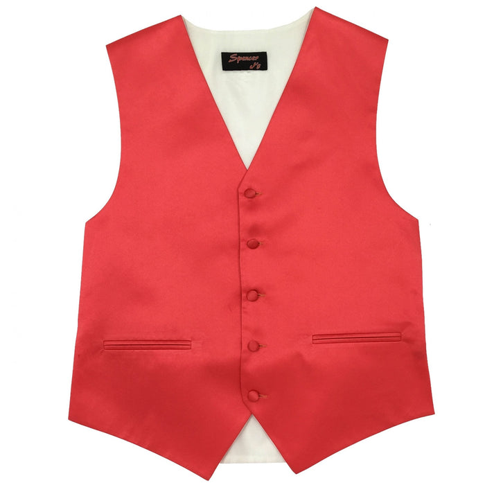 Men’s Guava Satin Vest - Upscale Men's Fashion