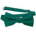 Men's Jade Solid Satin Pre-Tied Bow Tie - Upscale Men's Fashion