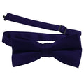 Men's Lapis Solid Satin Pre-Tied Bow Tie - Upscale Men's Fashion