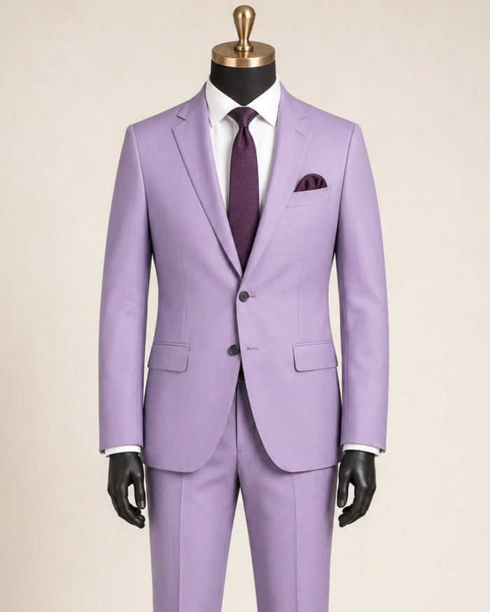 Men's Lavender Slim Fit Stretch 2-Piece Suit – Valenza Collection - Upscale Men's Fashion